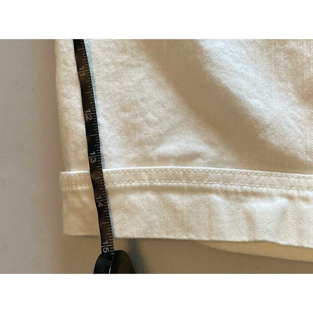 Gloria Vanderbilt Gabby Skimmer Size 12 White Denim Embellished Good Condition - Picture 16 of 16